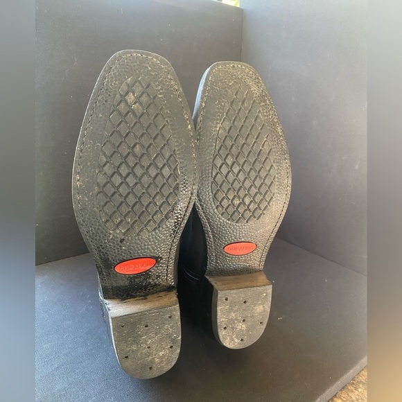 Durango Black Western Leather Boots Y2K 90s Style Festival Boho Casual - Picture 8 of 8